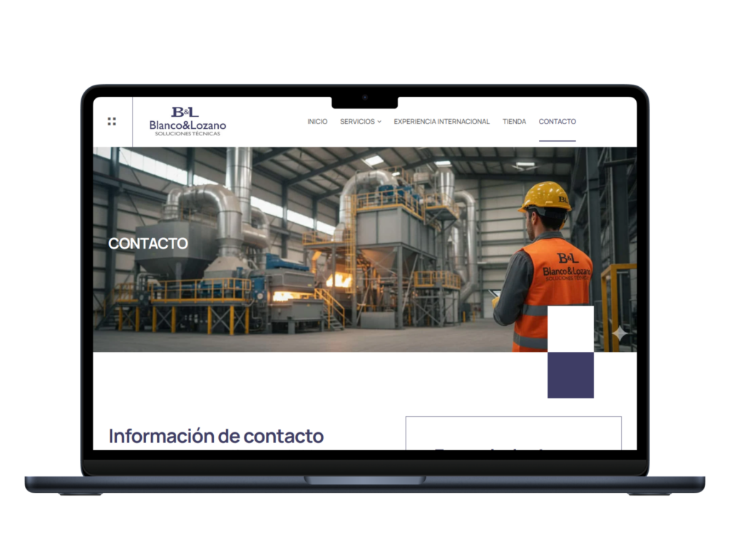 diseño web para blanco&lozano contacto