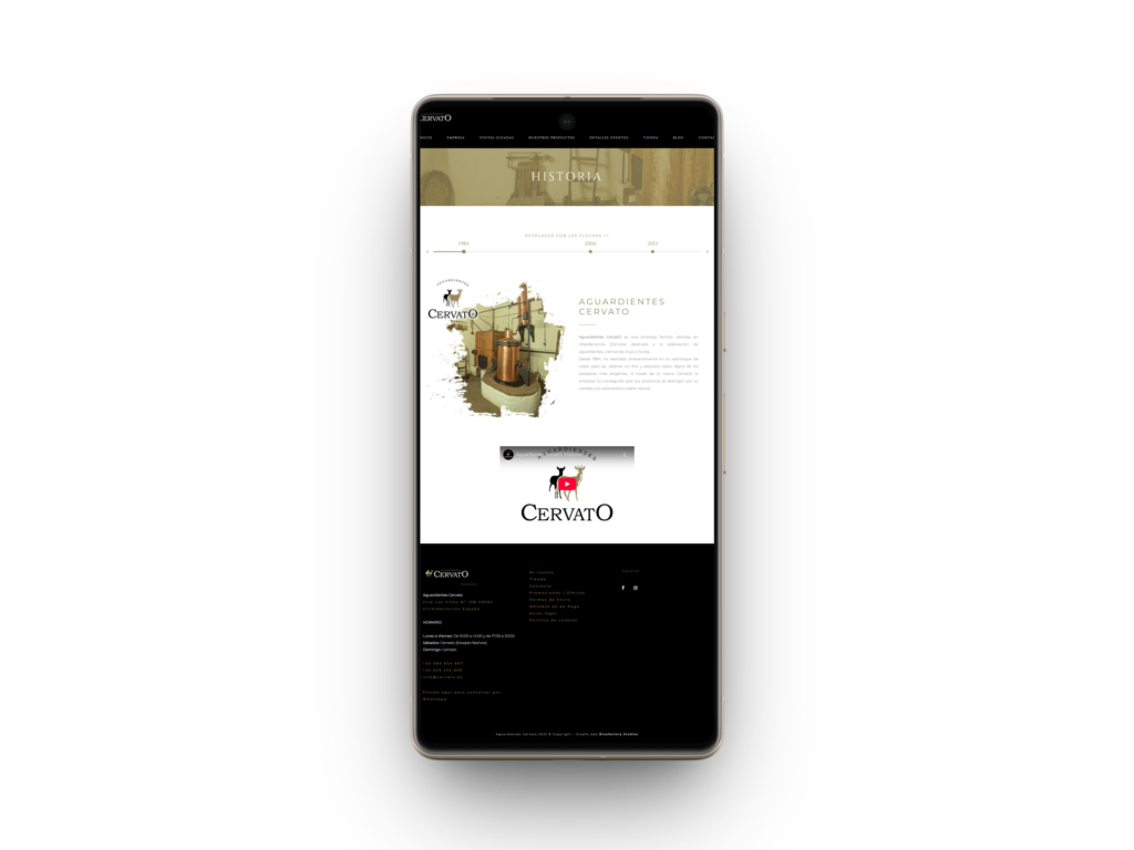 Diseño web responsive Cervato