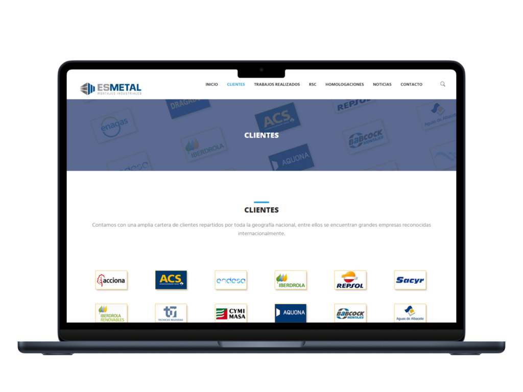 Diseño Web Esmetal portátil