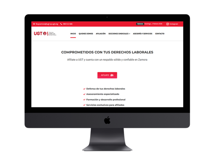Diseño Web para Fesp UGT Zamora