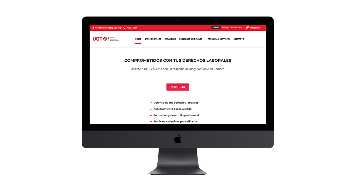 Diseño Web para Fesp UGT Zamora