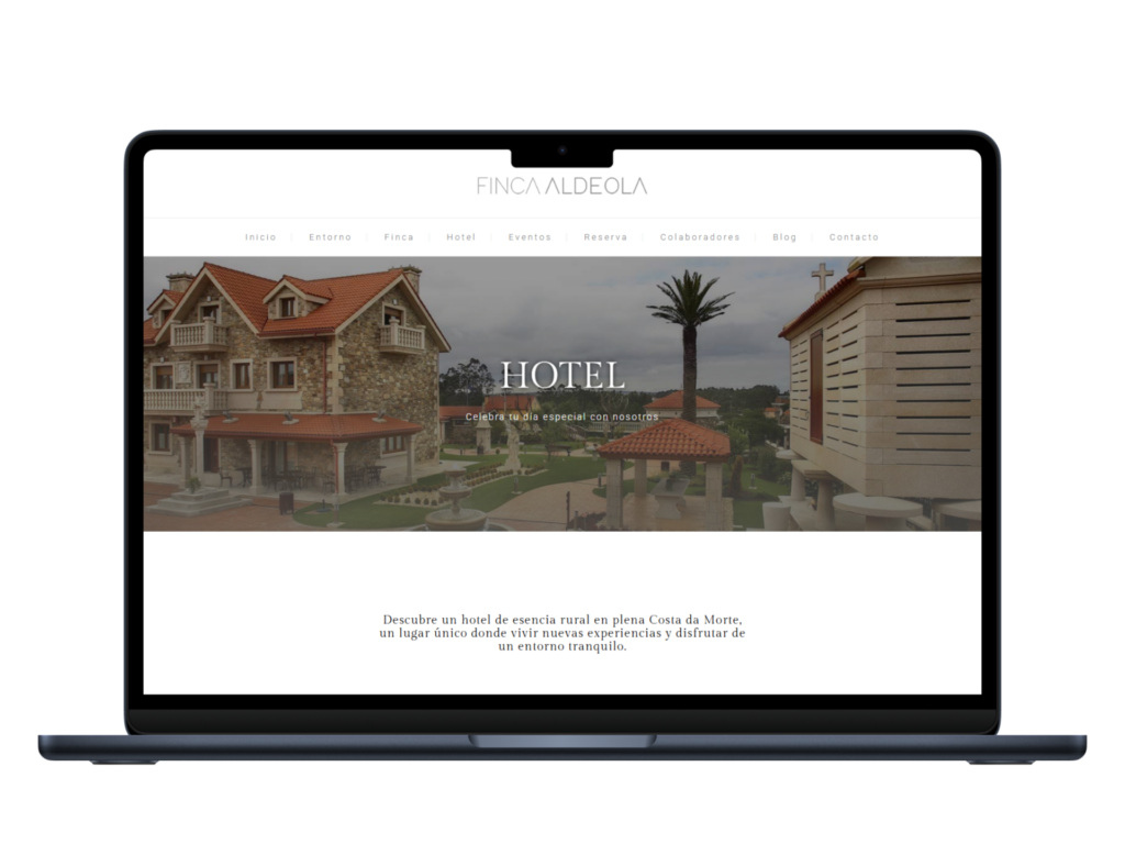 Diseño web hotel aldeola portatil