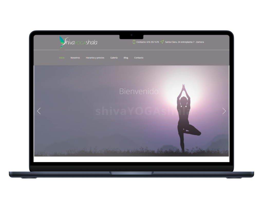 Diseño Web Shivayogashala portátil