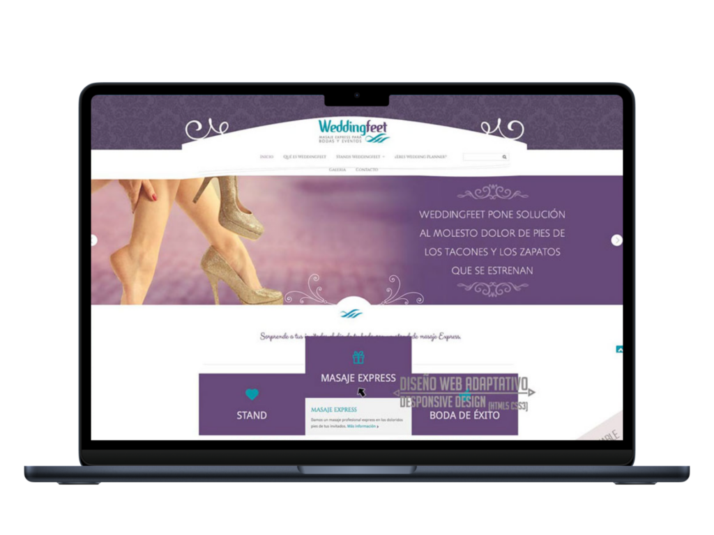Diseño Web Wedding Feet portátil