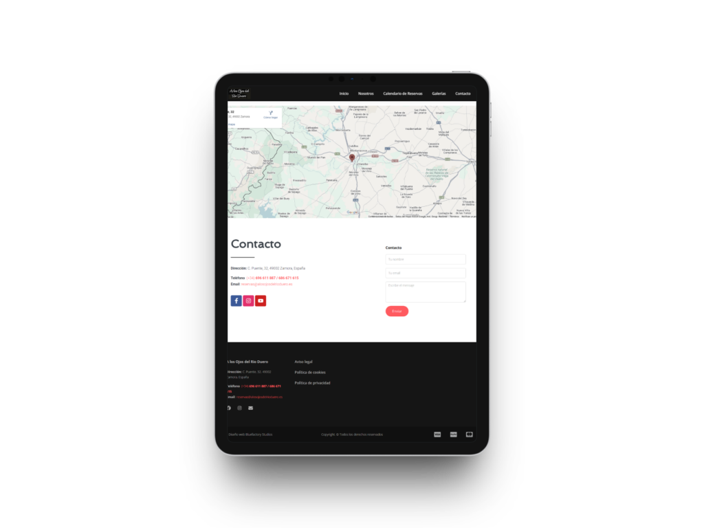 Web responsive alojamiento turístico