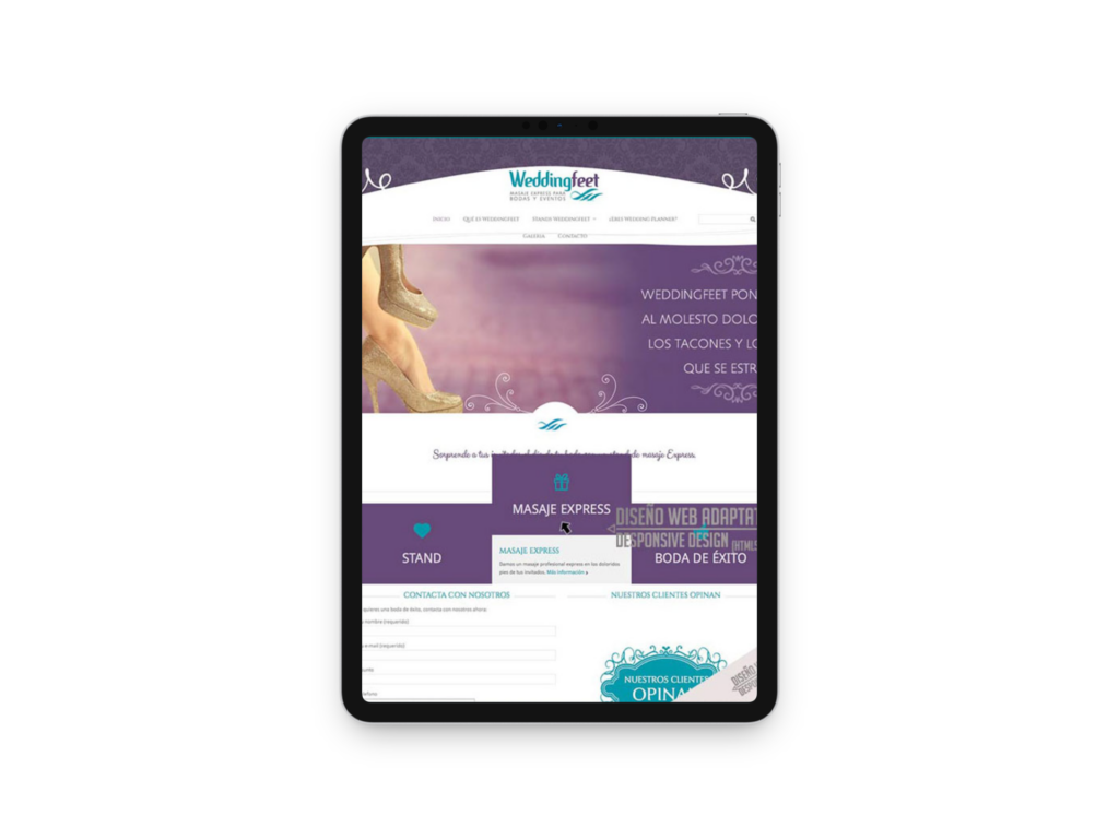 Diseño Web Wedding Feet responsive