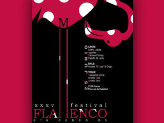 Diseño cartel para festival de flamenco