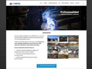 Página web para empresa de estructuras metálicas ESMETAL