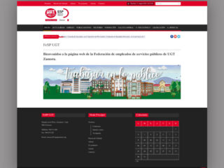 Página web para Federación de servicios públicos. UGT Zamora